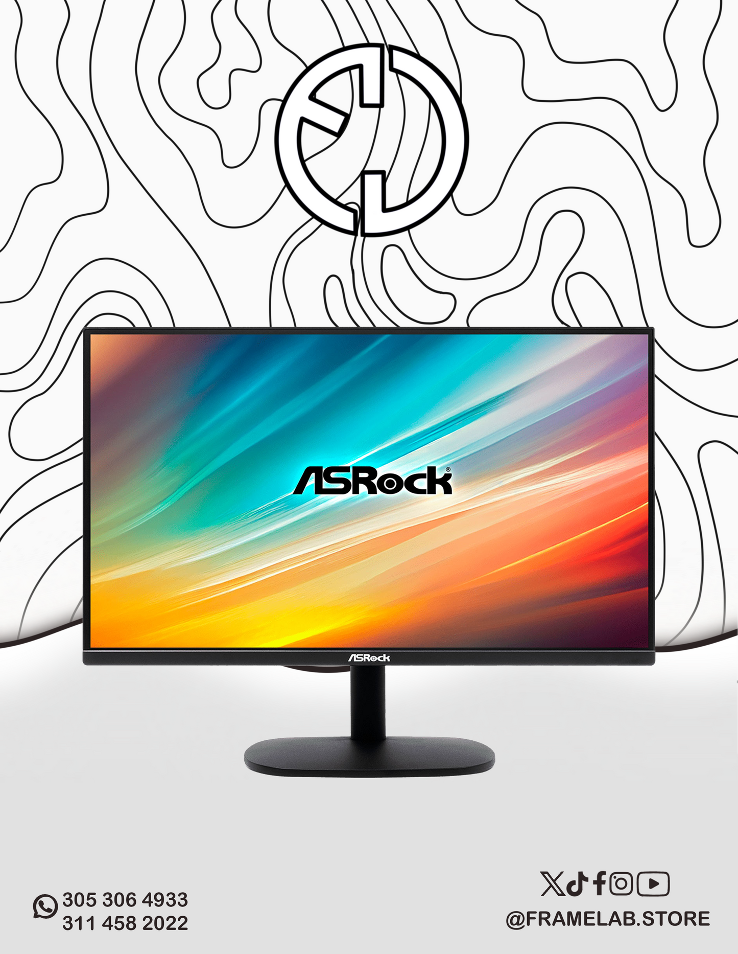 ASROCK 25" CHALLENGER 100HZ, IPS, 1MS