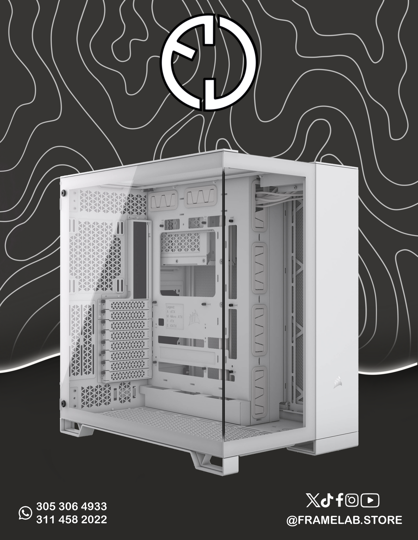 CORSAIR 2500X MID-TOWER,WHITE