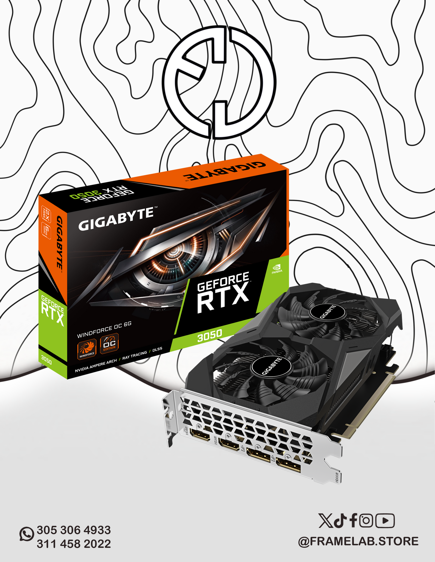 GIGABYTE RTX 3050 WINDFORCE OC 6GB
