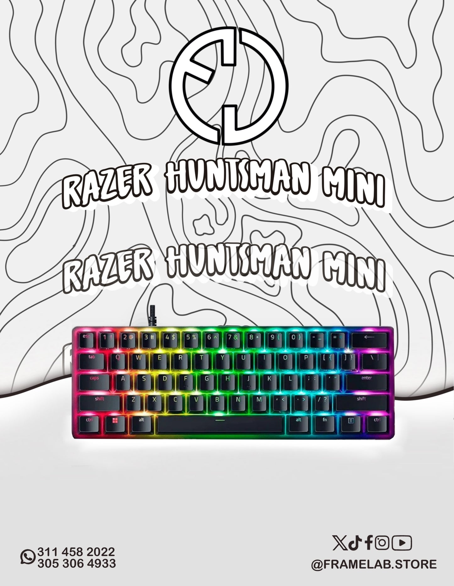Teclado Gamer Razer Huntsman mini 60% Black