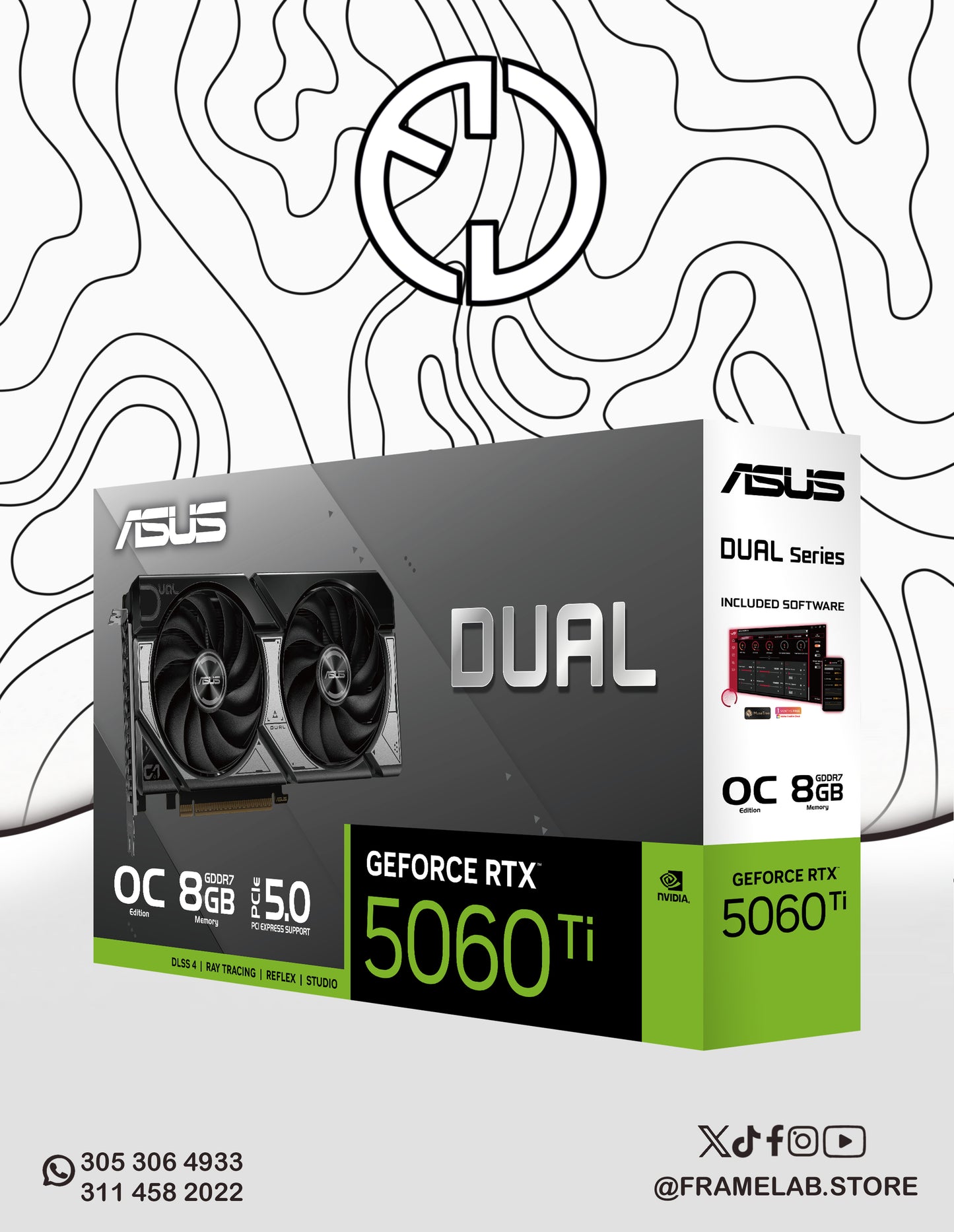 ASUS RTX 5060TI 8GB DUAL OC D7