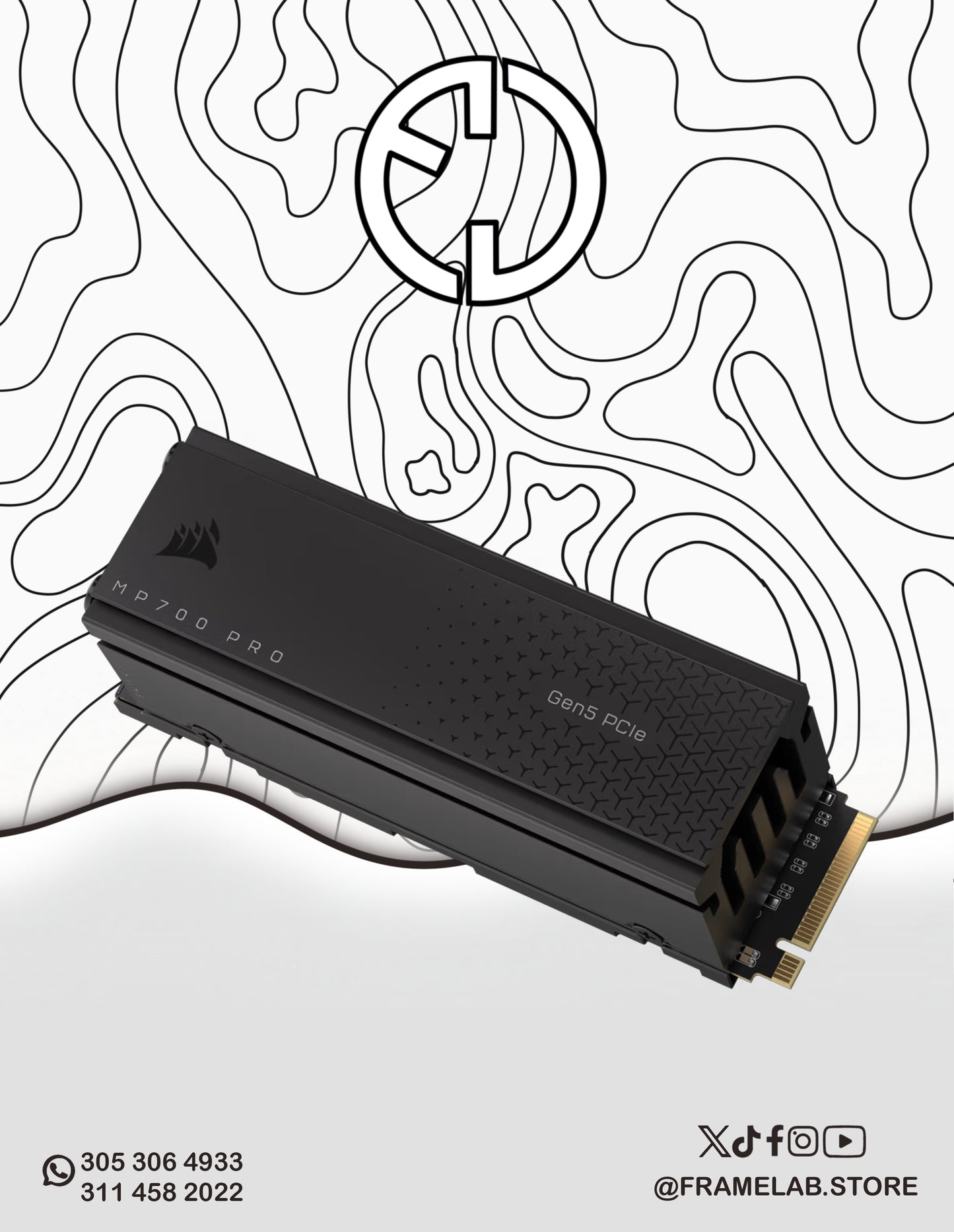 SSD CORSAIR MP700 2TB PRO M.2 GEN5