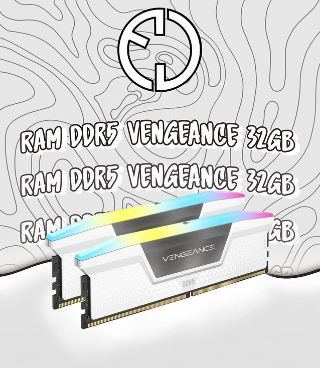 CORSAIR VENGEANCE WHITE RGB DDR5 RAM 32 GB