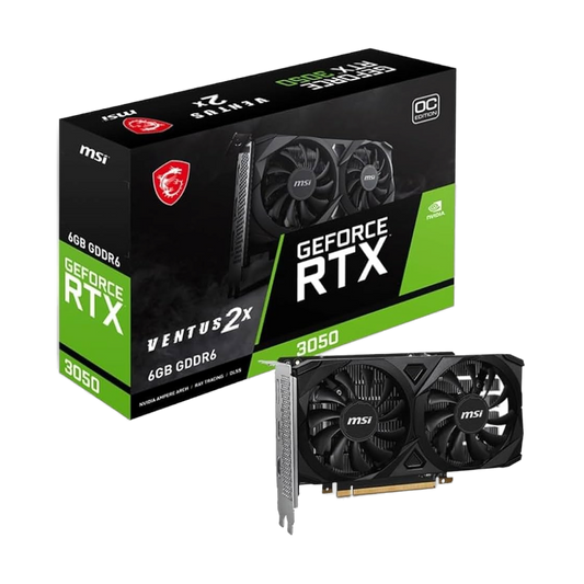 MSI RTX 3050 VENTUS 2X 6GB + CHASIS ANTEC AX20 EXTREME