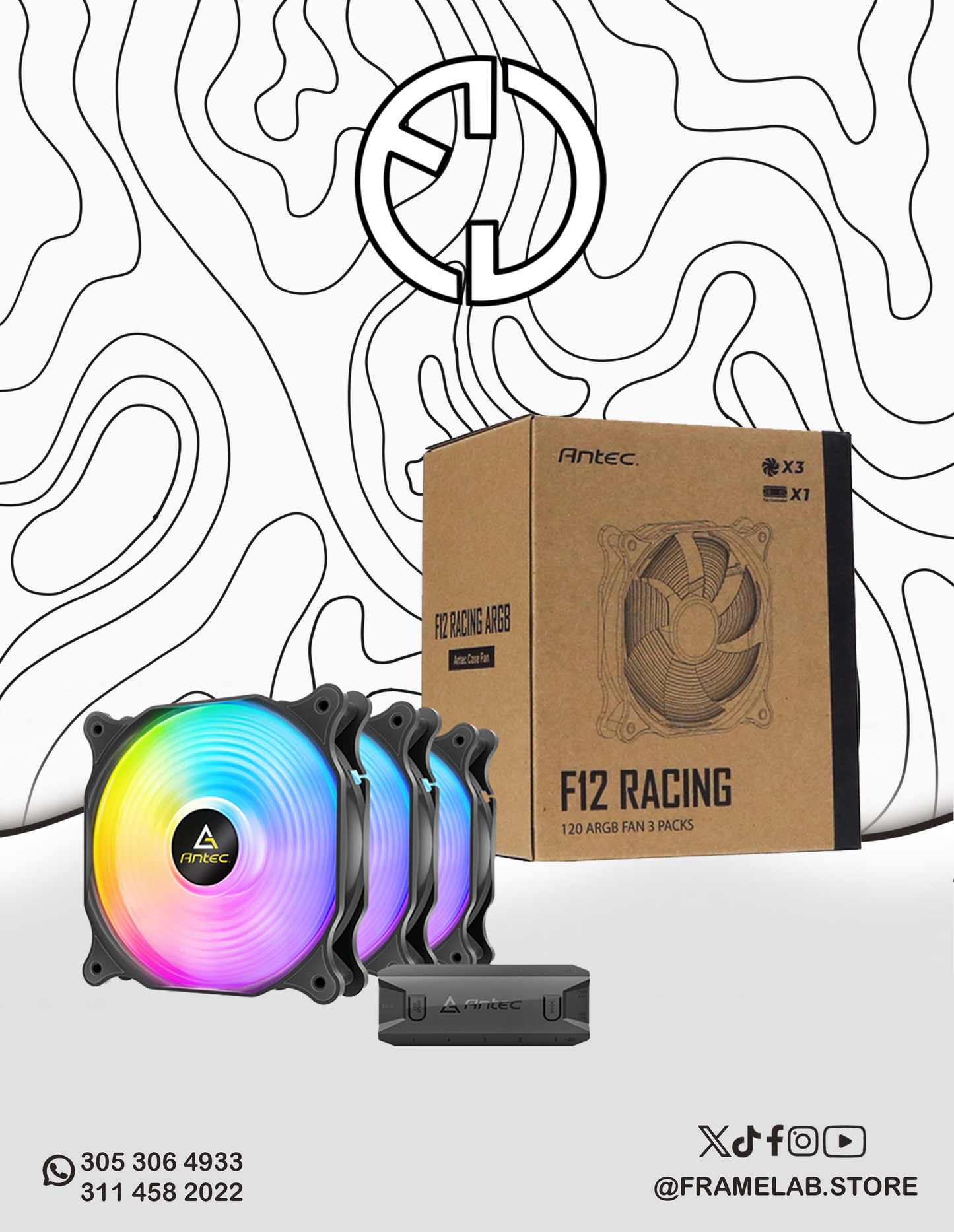 VENTILADOR ANTEC F12 RACING ARGB 3P